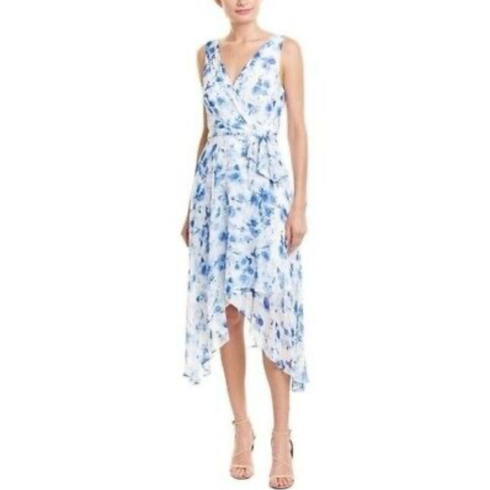 Karl Lagerfeld Paris Floral Print Chiffon Dress